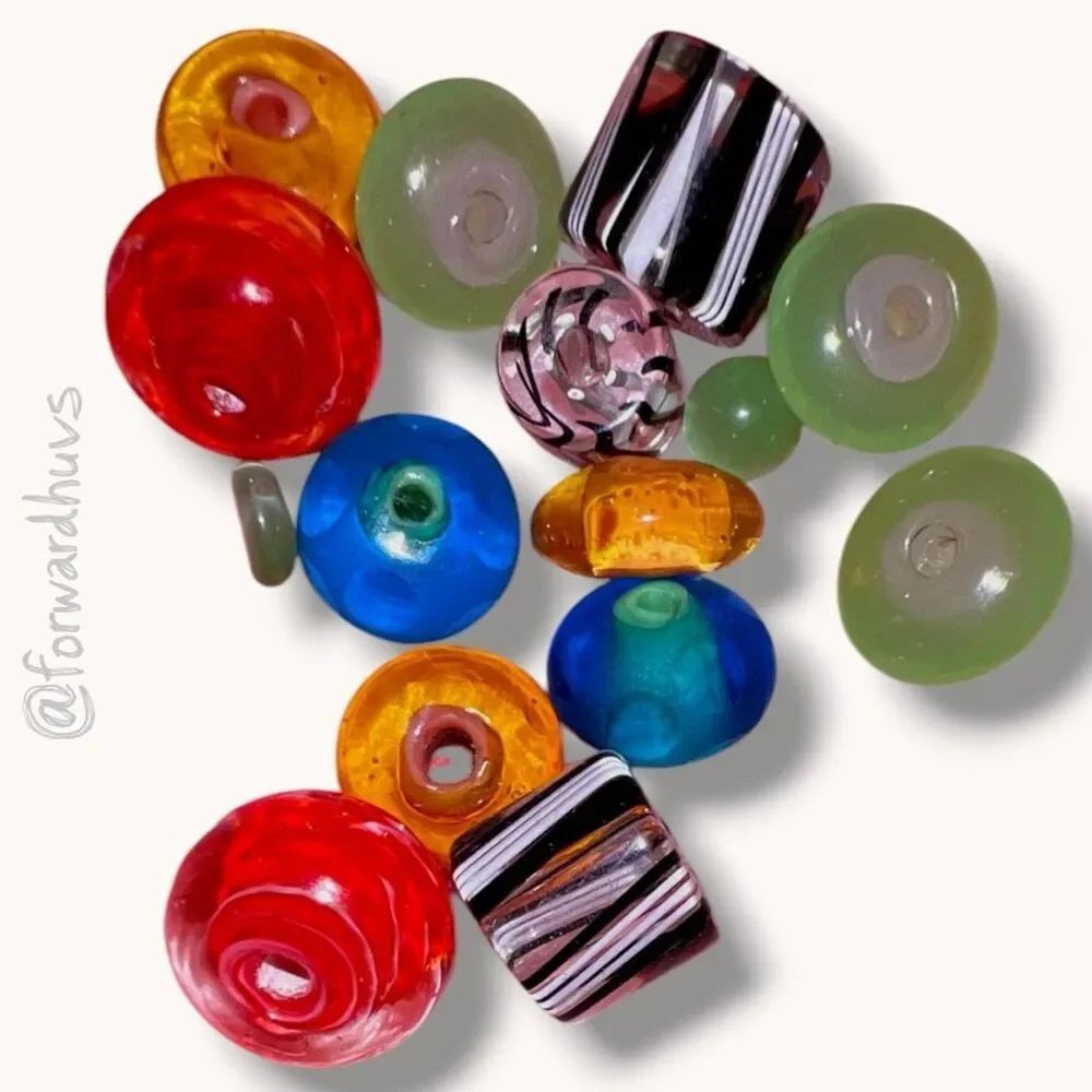 Assorted Glass Beads – 10 Micro Lots – Mixed Styles and Colors